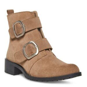 Anne Klein Womens NYLA Leather Booties Ankle Boots